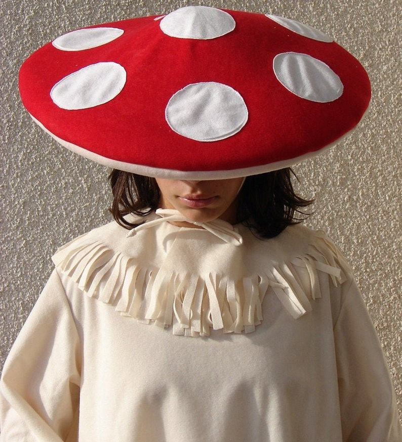 Mushroom headpiece with dots for toddlers, kids and adults image 1