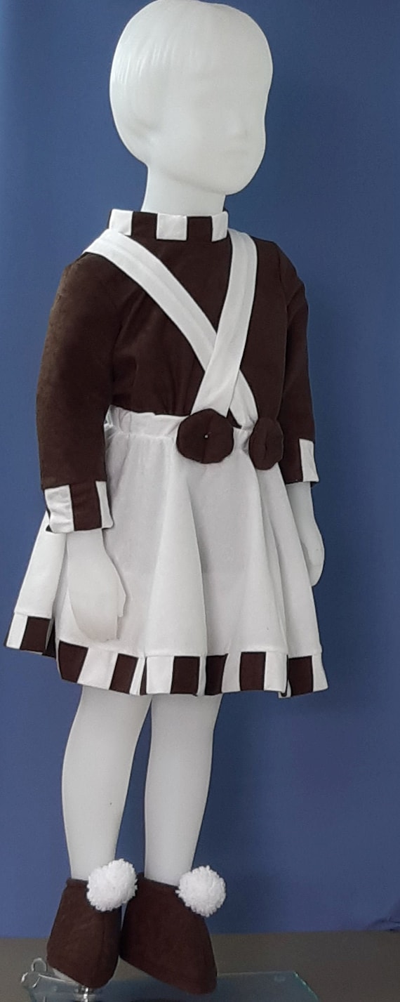 Girlie Oompa Loompa Costume for Toddlers and Kids 