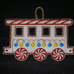 Lebkuchen Weihnachten Pkw Zug-Auto-Stickerei-Design-Datei - 5 x 7 Hoop - herunterladbare Maschine Stickerei Design Datei