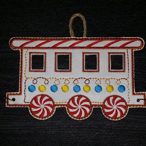 Train Engine and Tender Applique Machine Embroidery Design Boy 