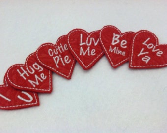 Machine Embroidery Candy Hearts with sayings Design File - downloadable Machine Embroidery Design File