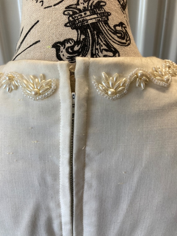 Silk Wedding Gown Late 1960s Handmade - image 8