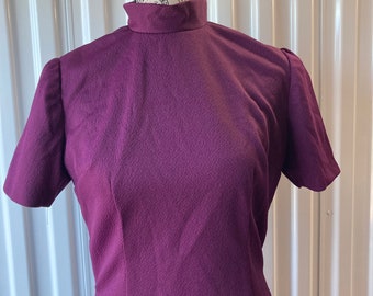 Purple 1960s Mini Dress Handmade