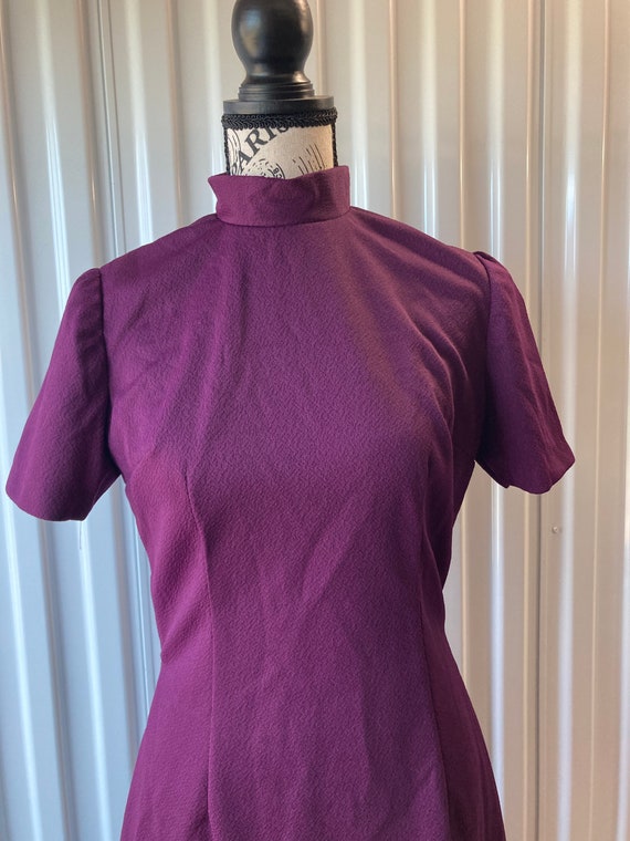 Purple 1960s Mini Dress Handmade