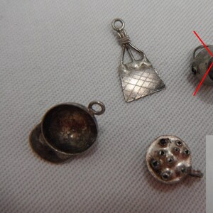 Dijes de plata esterlina de México: colador, gorra, monedero/bolso