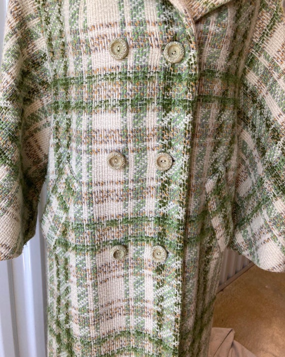 1960s Primary Plaid Wool Coat