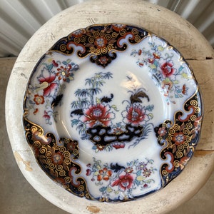 Flow Blue Borneo by Ridgway and Abington Supper Plate