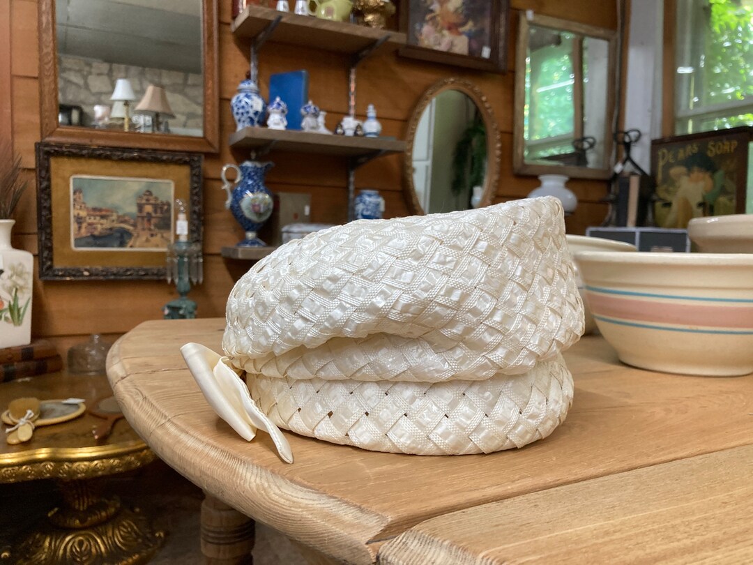 Straw Dress Hat Late 1950s/early 1960s - Etsy display picture 3