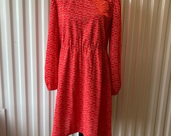 Red Mini Dress Late 1960s Handmade