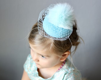 Mini cappello bimba, cappellino con pompom