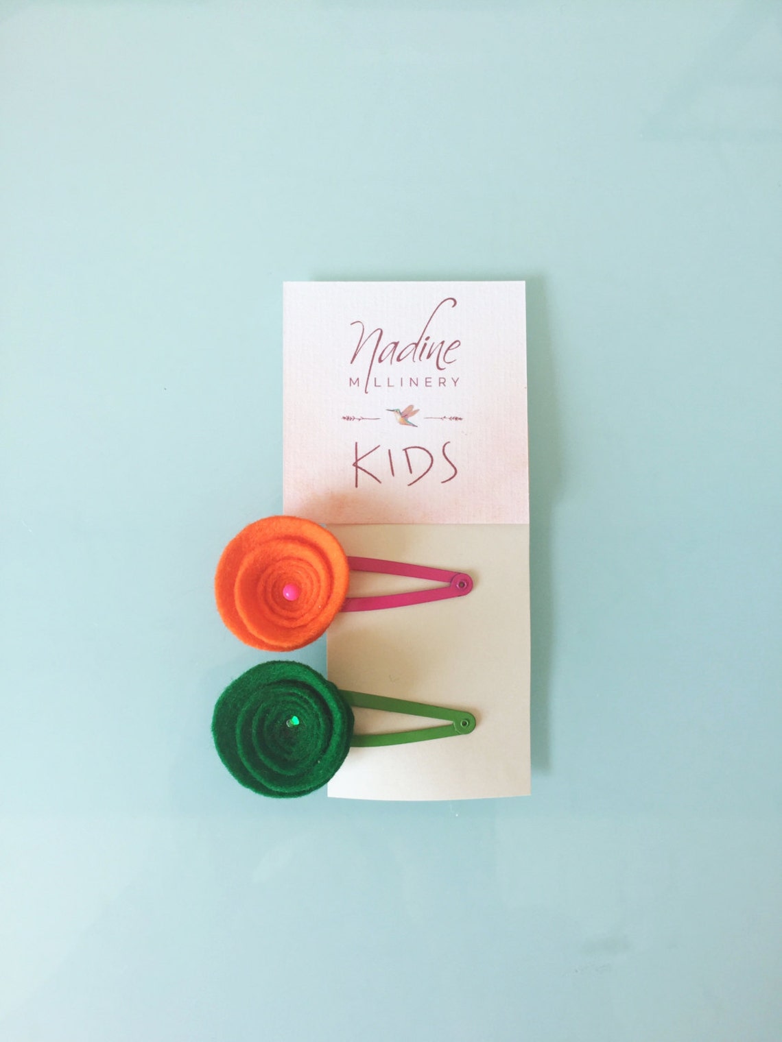 Felt Flower Hair Clips, Rose Hair Clip, Little Girls Hair Clips, 2