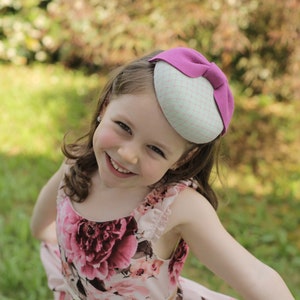 Mädchen-Fascinator, Tea-Party-Hut, große Schleife, Hochzeitshut, Mädchen-Tea-Party-Hüte, britischer Hut