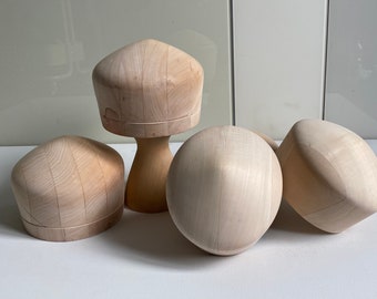 Hutblock aus Millinery-Holz, Holzformblock, Hutblock für Mädchen, Hutblock im sportlichen Baby-Mädchen-Stil