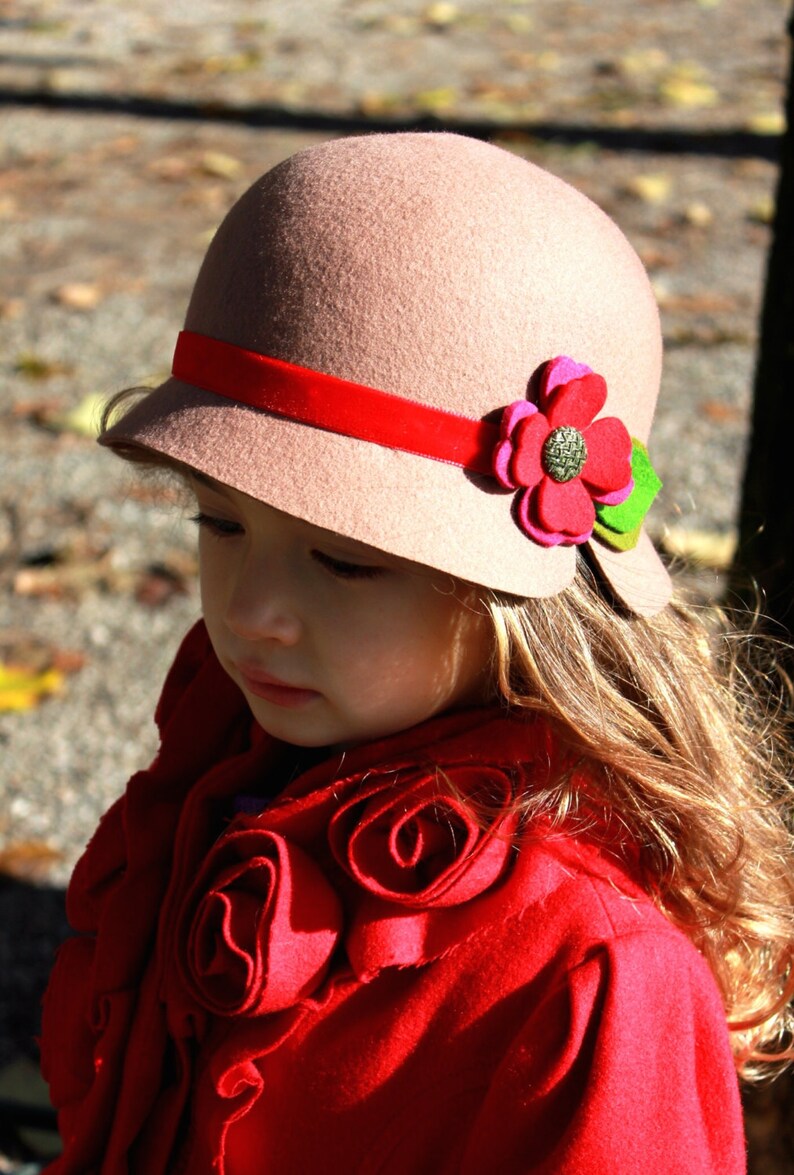 Girls Winter Hat Toddlers Cloche Hat Elegant Christmas outfit Etsy