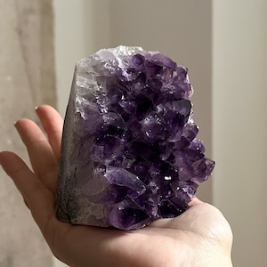 Dark Amethyst Cluster Witchy Decor Raw Amethyst Geode Purple Crystal Clusters Mineral Specimen Sacred Space Altar image 1