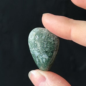 Tumbled Moss Agate Stones, Moss Agate Crystal Pocket Stone, Tumbled Crystal, Stone of Wealth, Crystal Gifts
