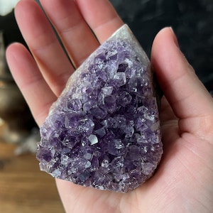 Natural Amethyst Cluster -  Healing Crystals - Amethyst Crystal Druze Cluster Point - Crystal Display - Gift for Her