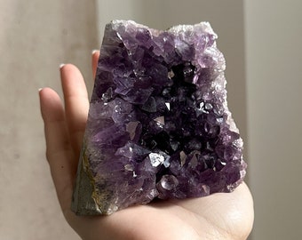 Amethyst Cluster, Amethyst Geode Cave,  Dark Purple Amethyst Crystal, Witchy Decor, Natural Amethyst Standing Geode