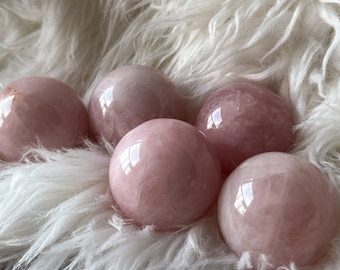 Rose Quartz Sphere - Rose Quartz Crystal Ball - Love Crystal Grid - Pink Quartz - Crystal Healing - Divination Tools