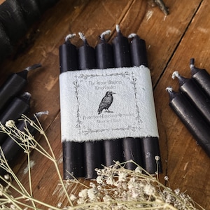 Unscented Black Spell Candles, 4" Black Chime Candles, Witch Candles, Ritual Candle, Bulk Candles, Protection, Grounding