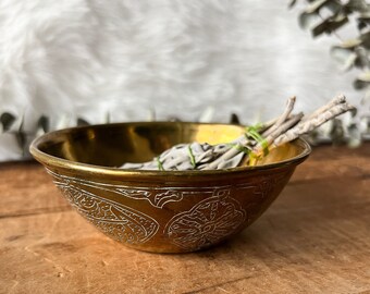 Vintage Brass Bowls - Witchy Decor - Altar Offering Dish - Brass Trinket Dish - Boho Home Decor