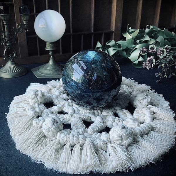 Macrame Sphere Holder Etsy