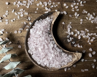 Frammenti di cristallo di quarzo rosa: mini pietre preziose burattate, decorazioni per altare stregonesco