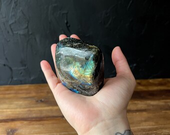 Rainbow Labradorite Freeform - Lab Free Form - Polished Labradorite - Crystal Witchy Decor - Protection Stones - Display Mineral Specimens
