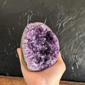 Raw Amethyst Geode Crystal Clusters - Witchy Decor - Amethyst Cluster - Boho Room Decor - Chakra Crystal Birthstone image 11