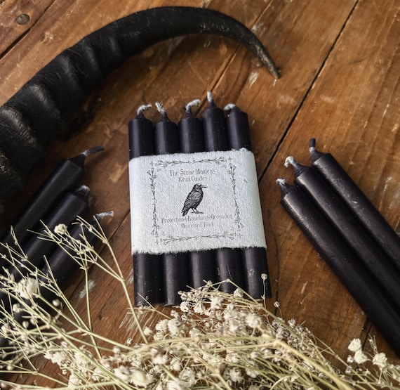 Unscented Black Spell Candles, 4" Black Chime Candles, Witch Candles, Ritual Candle, Bulk Candles, Protection, Grounding