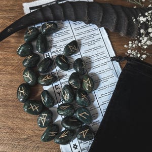 Bloodstone Crystal Rune Set from The Stone Maidens.