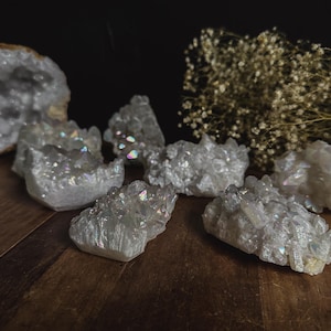 Angel Aura Cluster - Angel Aura Quartz Cluster - Aura Quartz Crystal - healing crystals and stones - Aura Quartz Stone - angel aura crystal