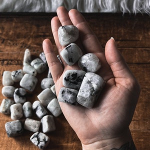 Moonstone Pebbles - Tumbled Crystals - Grid Stones - Pocket Stone - Meditation Stones - Metaphysical Crystals - Witchy Gifts