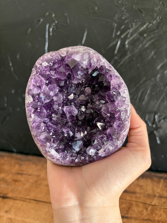 Raw Amethyst Geode Crystal Clusters - Witchy Decor - Amethyst Cluster - Boho Room Decor - Chakra Crystal Birthstone