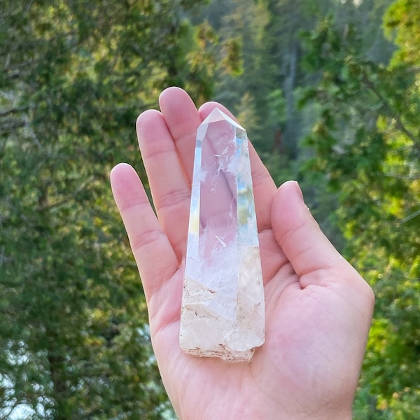 Large Quartz Wand, Clear Crystal Quartz Point, Witchy Decor, Ritual Tools, Polished Crystal Point, Intuition and Spiritual Growth