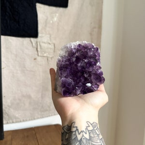 Dark Amethyst Cluster Witchy Decor Raw Amethyst Geode Purple Crystal Clusters Mineral Specimen Sacred Space Altar image 7