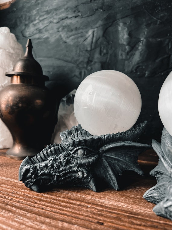 Dragon Candle Holder - Crystal Ball Stand - Fantasy Gift