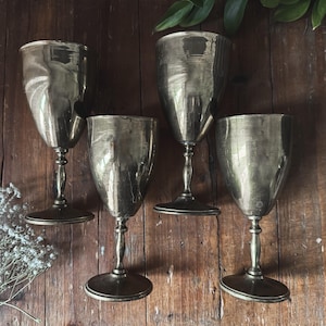 Vintage Brass Chalice, Vintage Goblet, Witchy Decor, Ritual Altar, Antique Chalice, Chalice Shot Glass