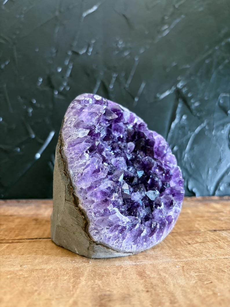 Raw Amethyst Geode Crystal Clusters - Witchy Decor - Amethyst Cluster - Boho Room Decor - Chakra Crystal Birthstone image 3