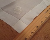 Exquisite Silk Letter S Hankerchief or Scarf. Vintage Ivory Silk-Excellent Condition-1 Small Light Stain, Very HIgh End Expensive Feel Silk