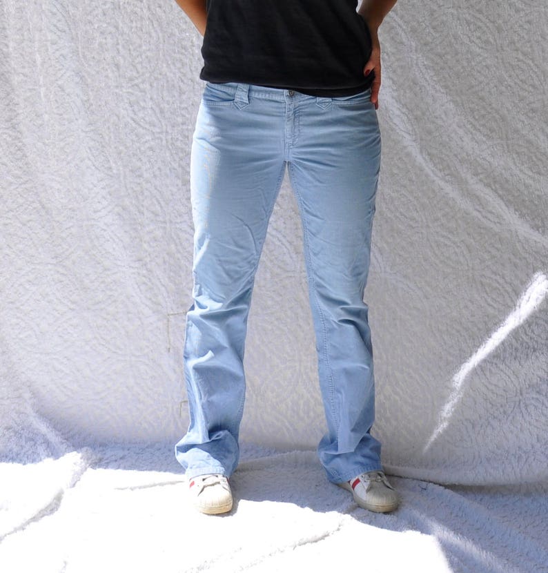 light blue corduroy pants