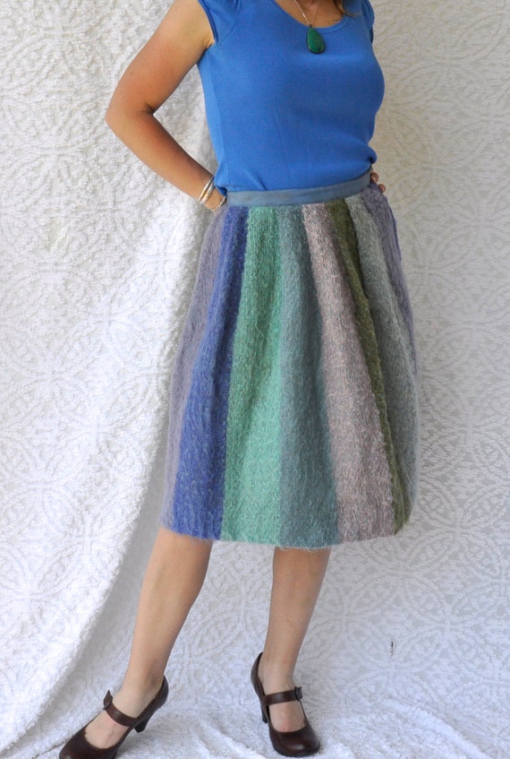 mid length satin skirts 60s