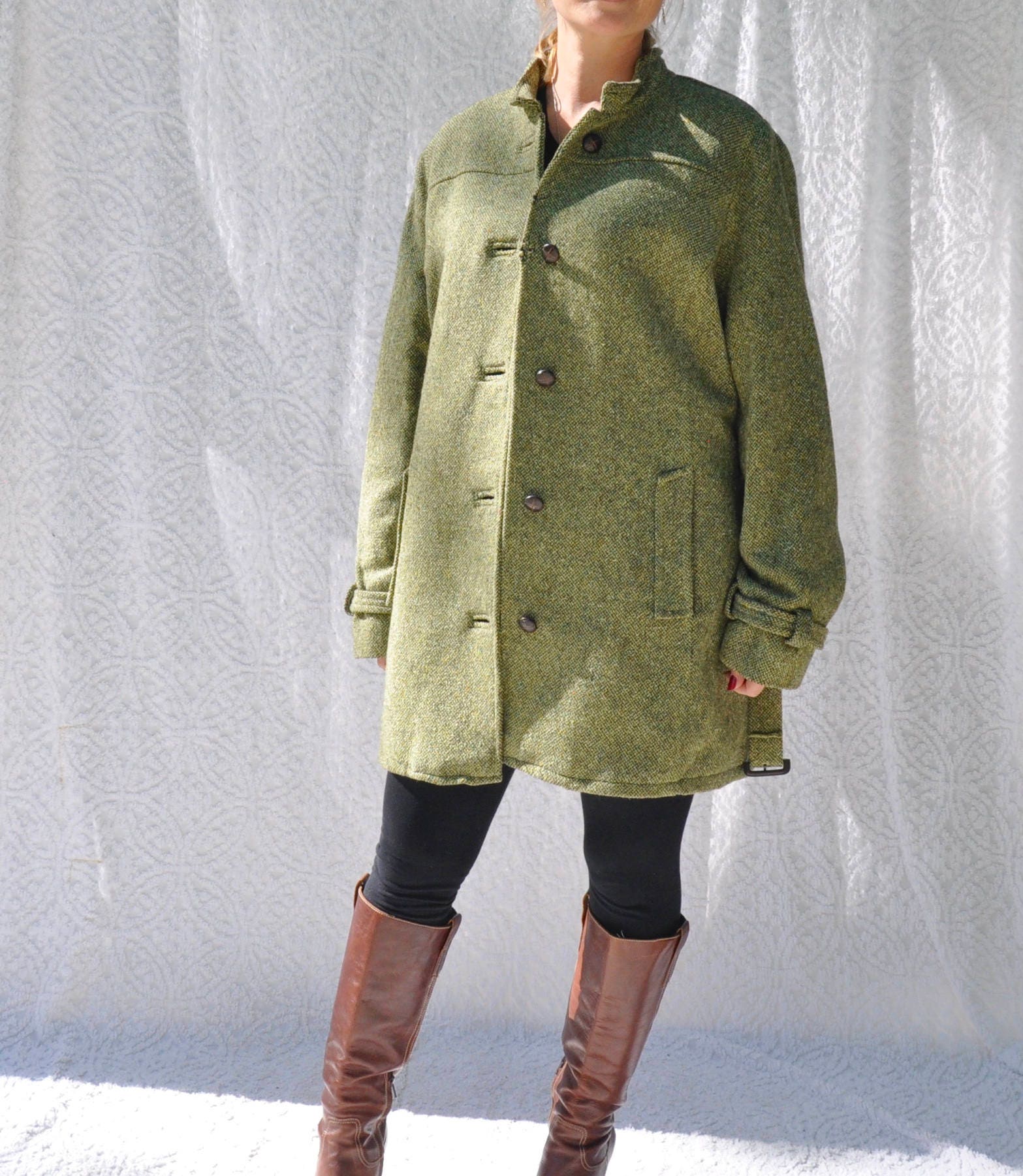 国内最大のお買い物情報 COLINA saffolk tweed mac coat メンズ