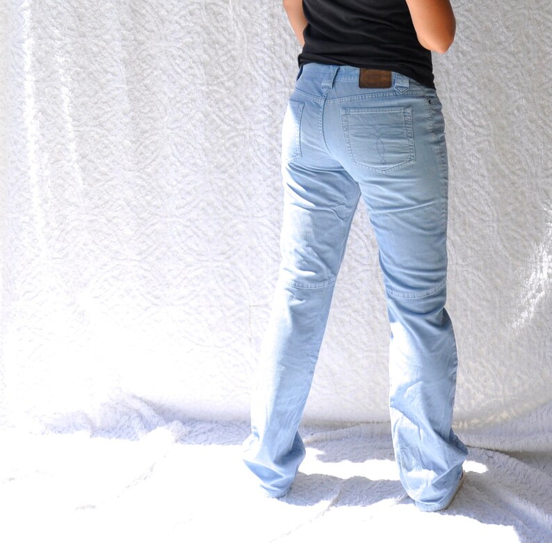 light blue corduroy pants