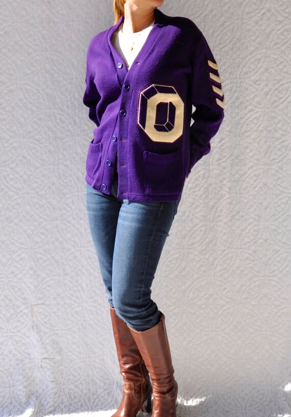 retro letterman sweater