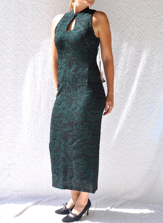 1980s Dress by Carole Little || 80s Party Dress. M