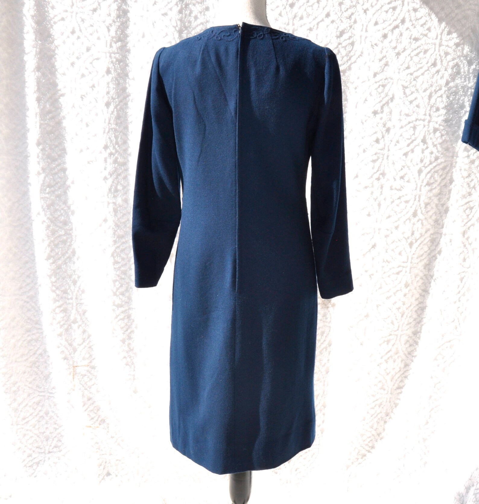 1970s Baron Peters Dress and Jacket Set Navy Blue Long - Etsy