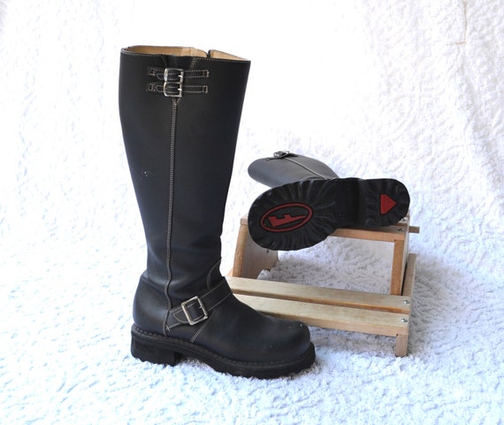retro biker boots