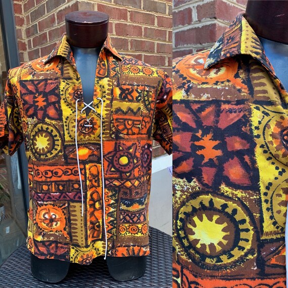 1950s Sin Sing Tahiti Cotton Shirt | 1950s Mens Ha