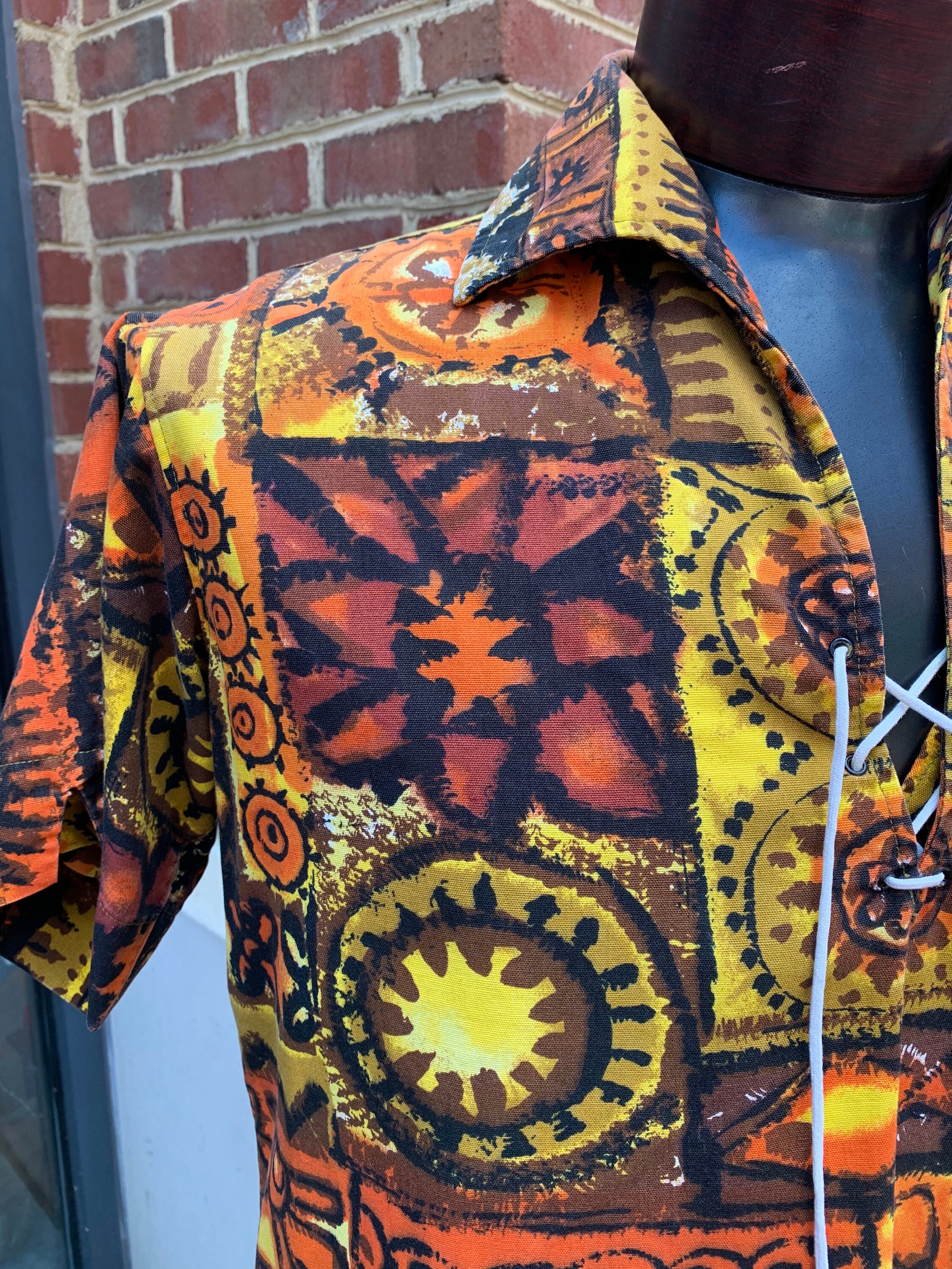 1950s Sin Sing Tahiti Cotton Shirt 